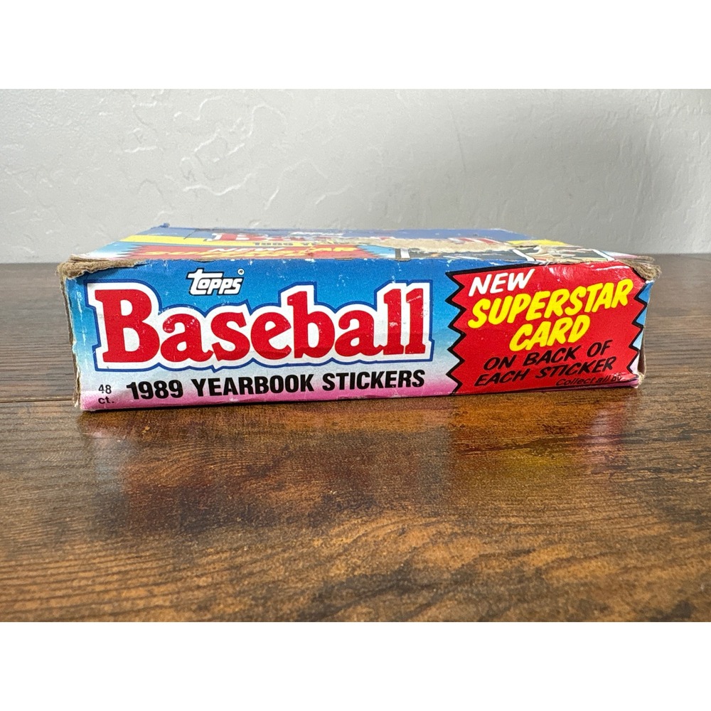 1989 Topps Baseball Yearbook Stickers Vintage Wax Pack Display Box 48 Ct - Picture 3 of 3